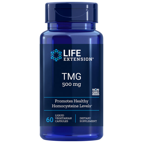 Tmg, триметилглицин 500 мг, 60 капсули, Life Extension