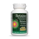 Бетаин хидрохлорид, Betaine Hydrochoride, 500 мг, 90 капсули, Natural Factors