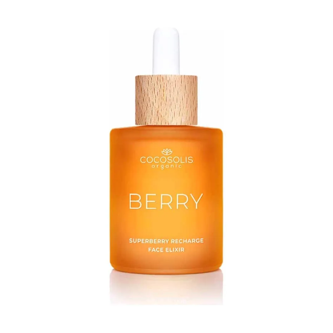 Мощен подхранващ еликсир, Berry Superberry Recharge Face Elixir, 50 мл, Cocosolis Мощен подхранващ еликсир, Berry Superberry Recharge Face Elixir, 50 мл, Cocosolis