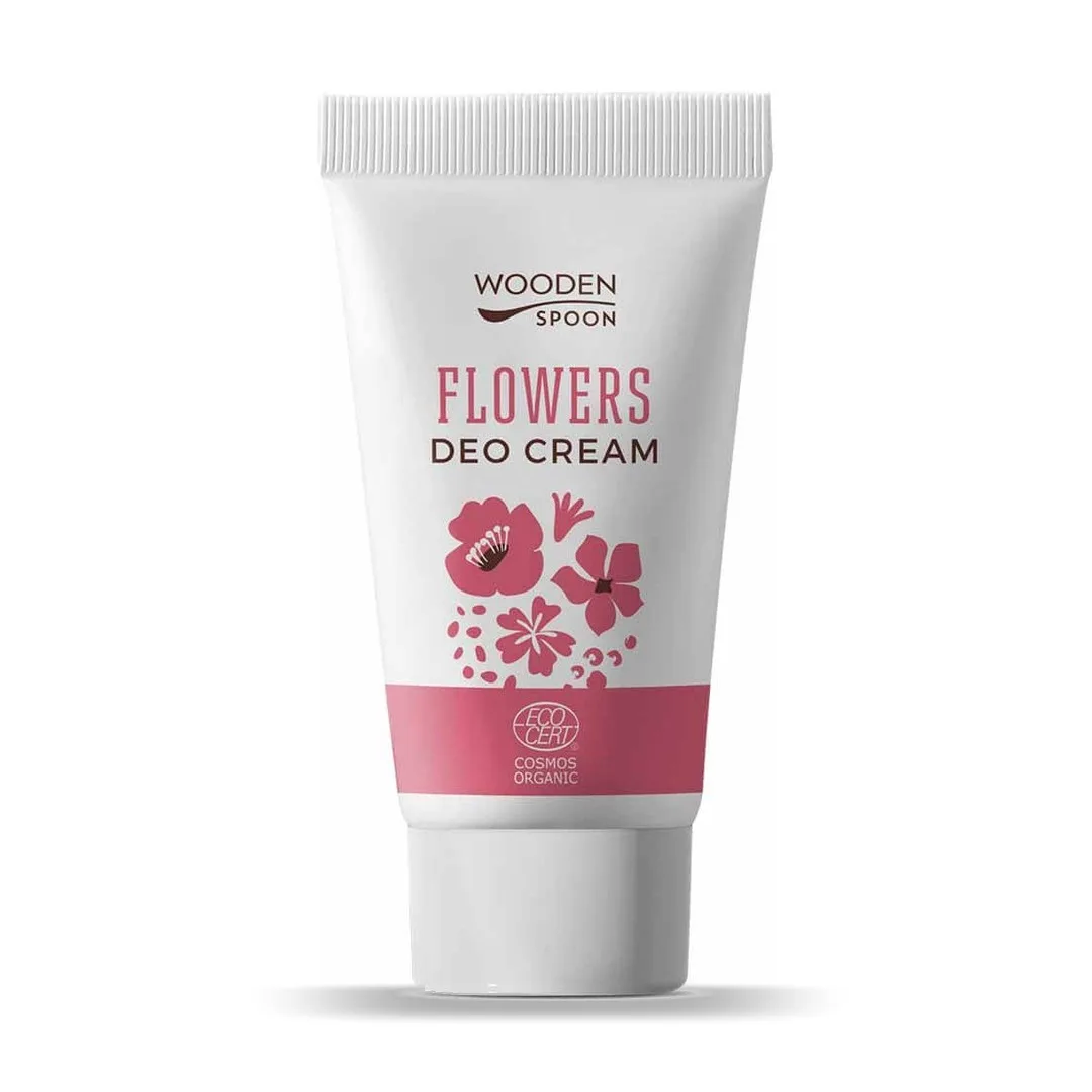 Био крем-дезодорант, Deo Cream Flowers, 40 мл, Wooden Spoon Био крем-дезодорант, Deo Cream Flowers, 40 мл, Wooden Spoon