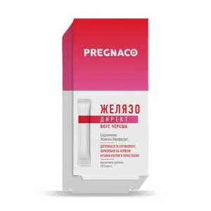 Желязо Директ, 13,5мг, 20 сашета с вкус на череша, Pregnaco