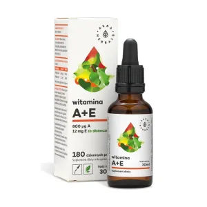 Витамин А+Е, Vitamin A+E капки, 30мл, Aura Herbals