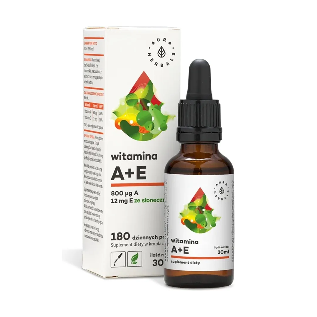 Витамин А+Е, Vitamin A+E капки, 30мл, Aura Herbals Витамин А+Е, Vitamin A+E капки, 30мл, Aura Herbals